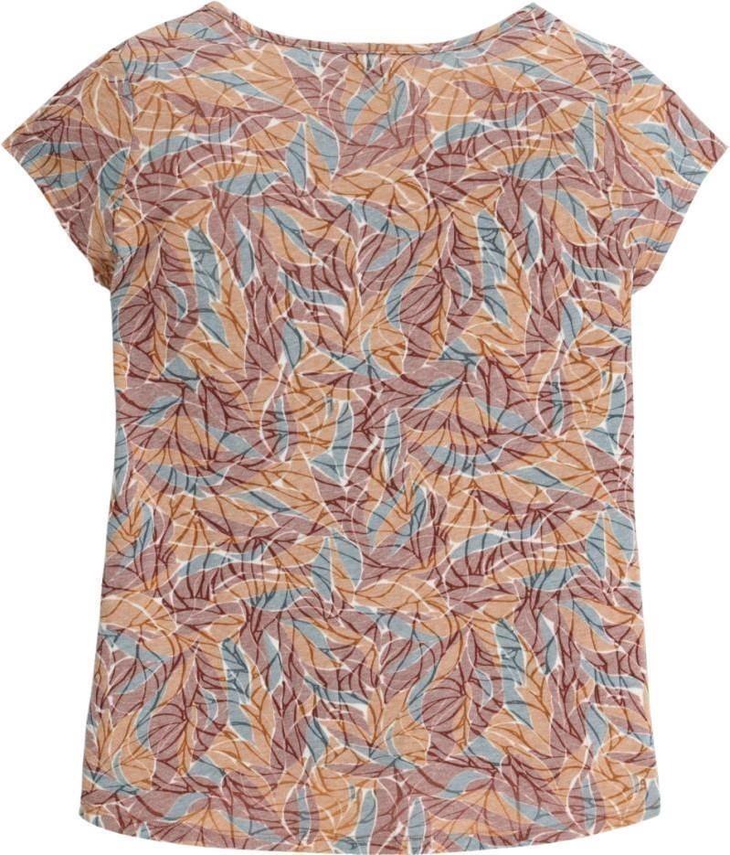 Featherweight Tee - Womens - wild rhubarb presidio print 1