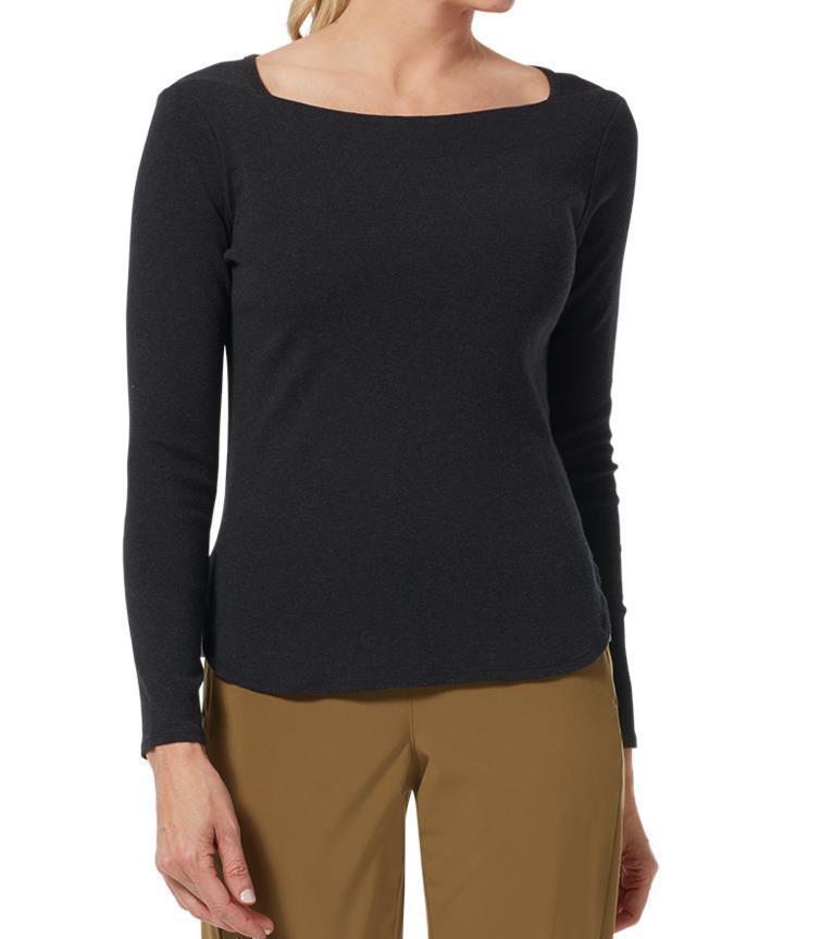 Kickback Organic Cotton Square Neck - Womens - jet black heather 1