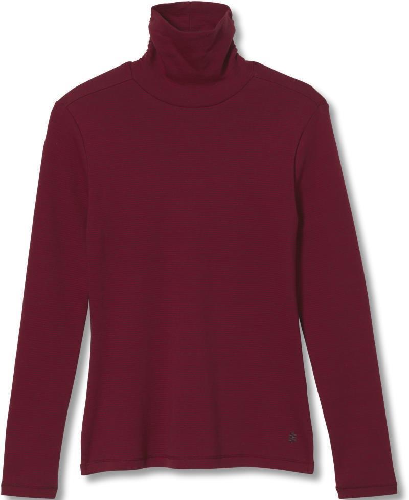 Kickback Organic Cotton Turtleneck - Womens - syrah stripe 1