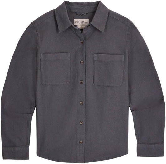 Lieback Button-Up LS - Womens - balsam heather 1