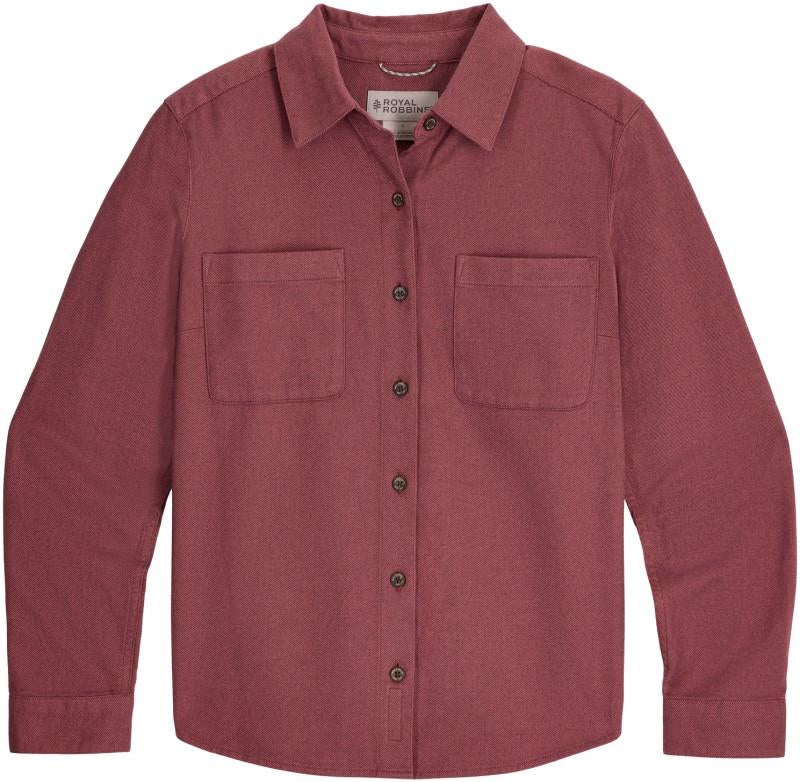 Lieback Button-Up LS - Womens - dusty cedar heather 1