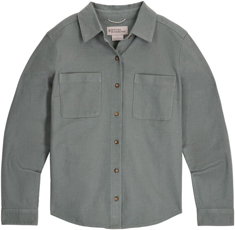 Lieback Button-Up LS - Womens - mineral heather 1