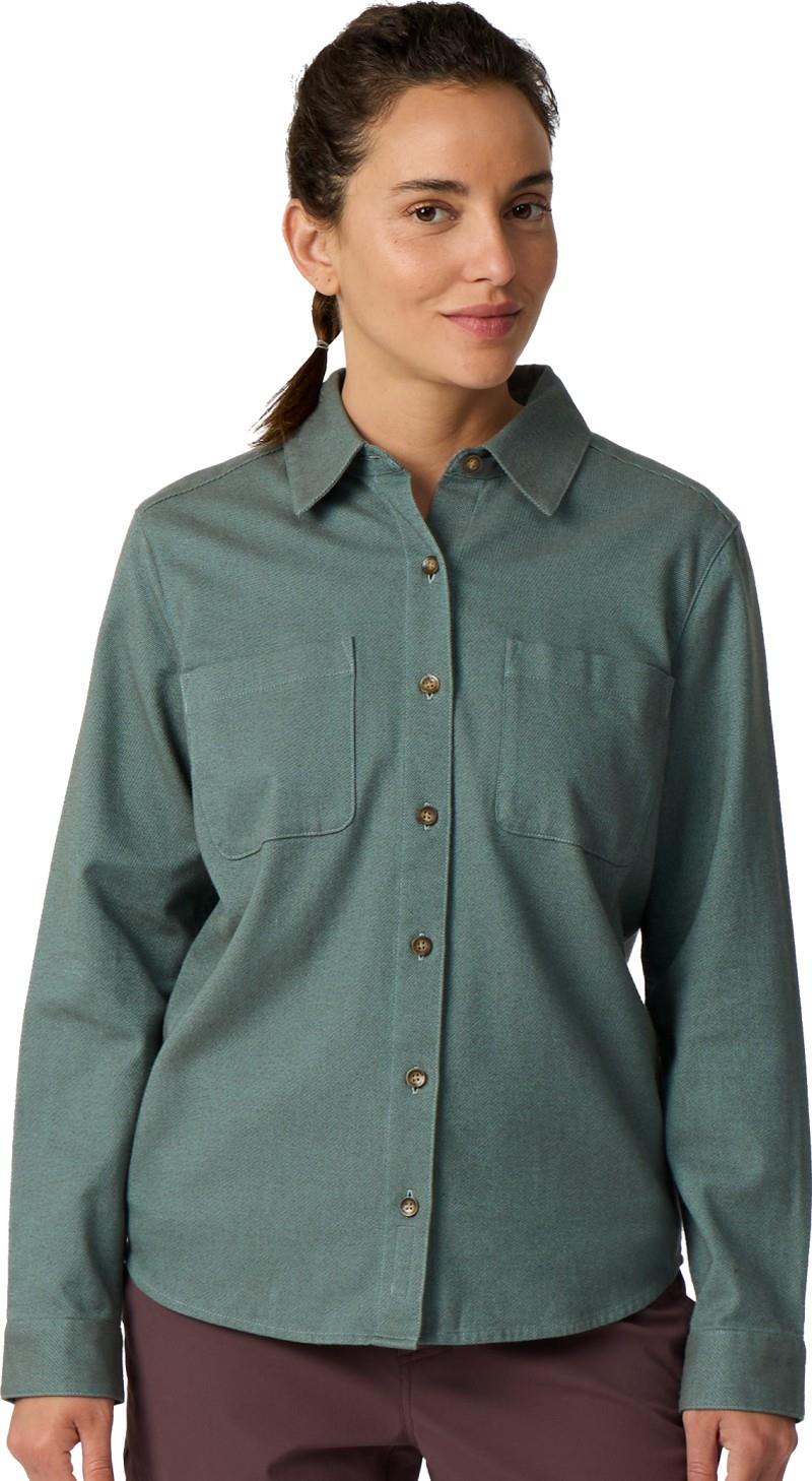 Lieback Button-Up LS - Womens - mineral heather 1