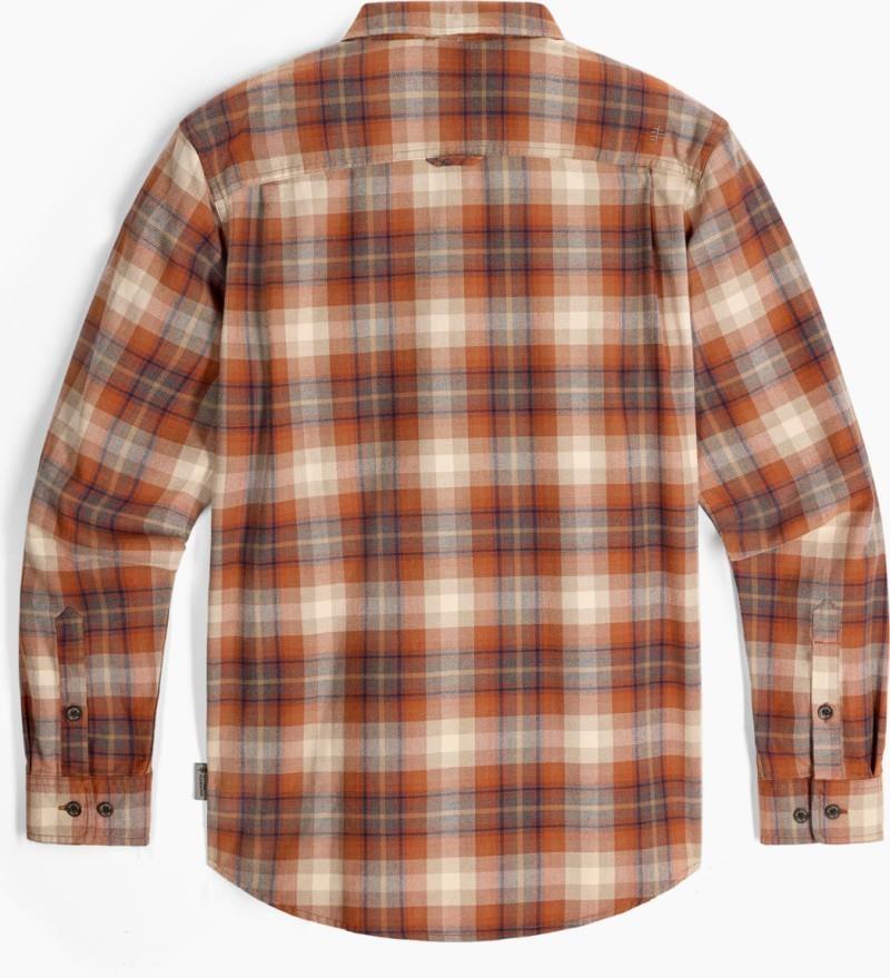 Lieback Organic Cotton LS Flannel - Mens - rust brown dipsea plaid 1