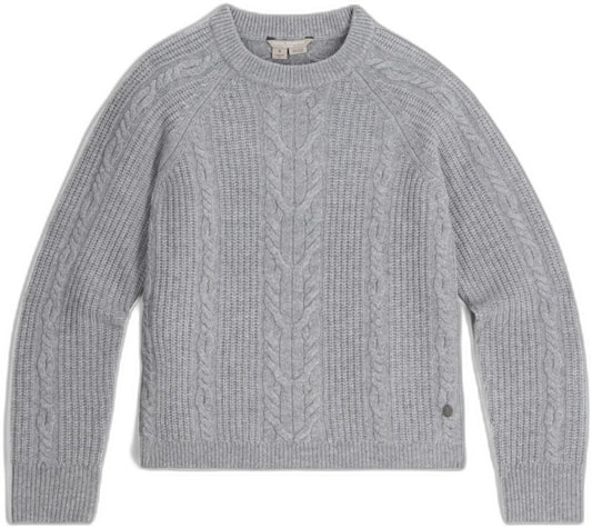 Rockcraft Cable Crew - Womens - pelican heather 1
