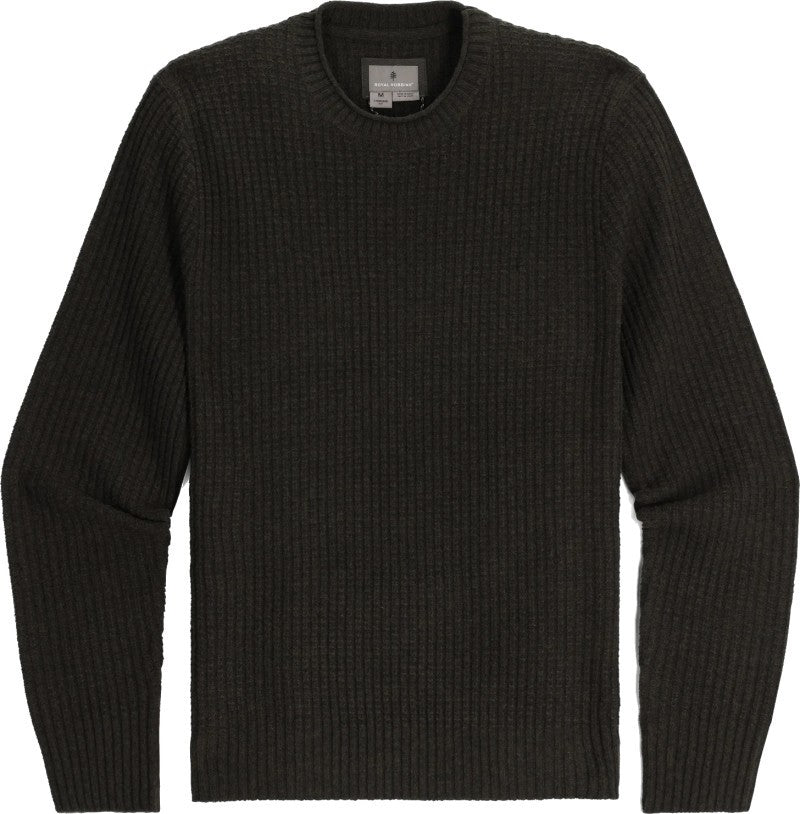 Rockcraft Waffle Crew - Mens - black olive heather 1