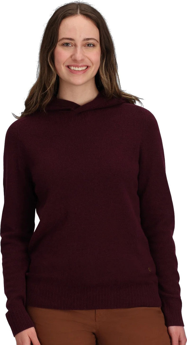 Rockcraft Wool Hoodie - Womens - loganberry heather 1