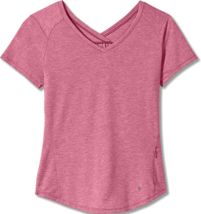 Round Trip Drirelease SS - Womens - pink yarrow heather 1