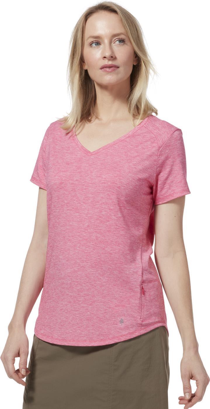 Round Trip Drirelease SS - Womens - pink yarrow heather 1
