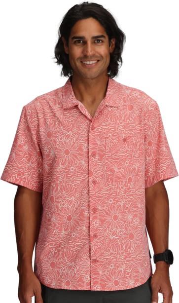 Salathe Sun Shirt SS - Mens - dusty cedar solar print 1