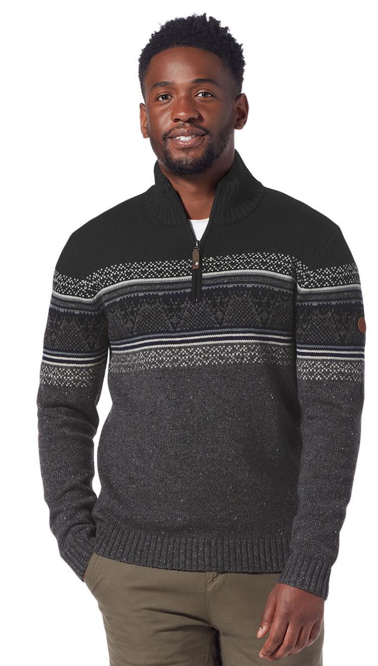 Sequoia 1/4 Zip Sweater - Mens - Jet Black 2