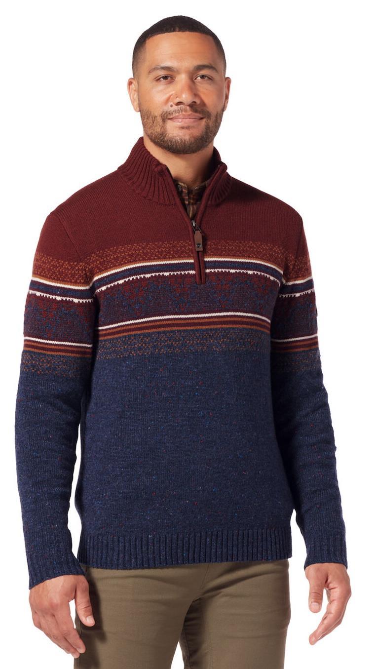 Sequoia 1/4 Zip Sweater - Mens - Red Rock Heather 2