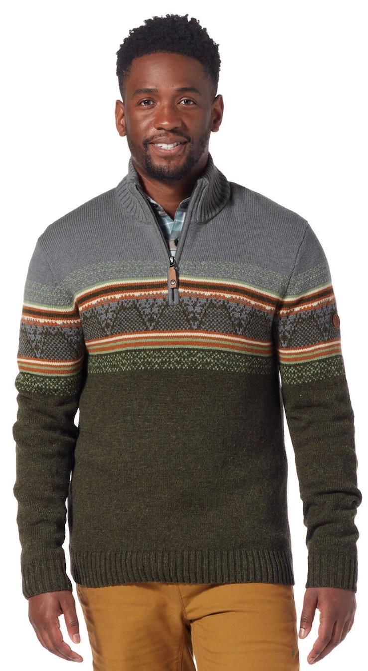 Sequoia 1/4 Zip Sweater - Mens - River Rock Heather 1
