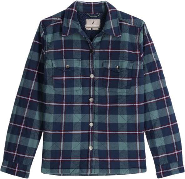 Snowcap Lined Flannel LS - Womens - deep blue pinecrest plaid 1