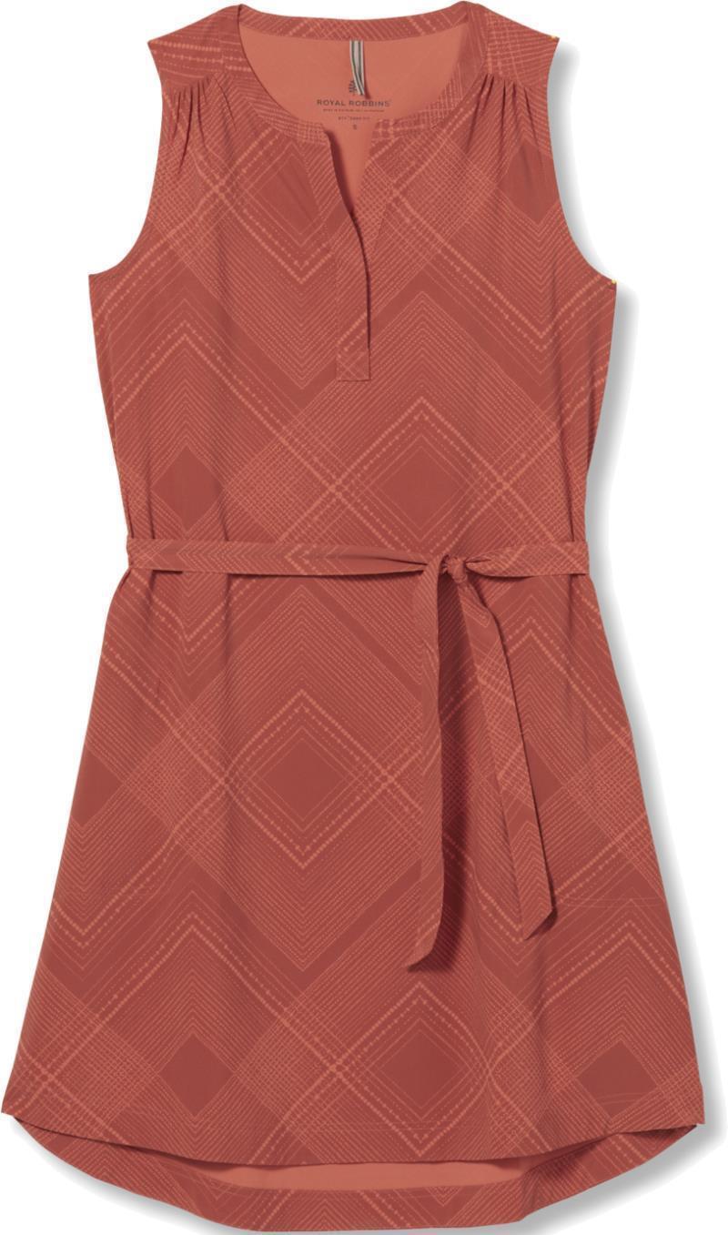 Spotless Traveler Tank Dress - Terracotta Geo Dot Print 1