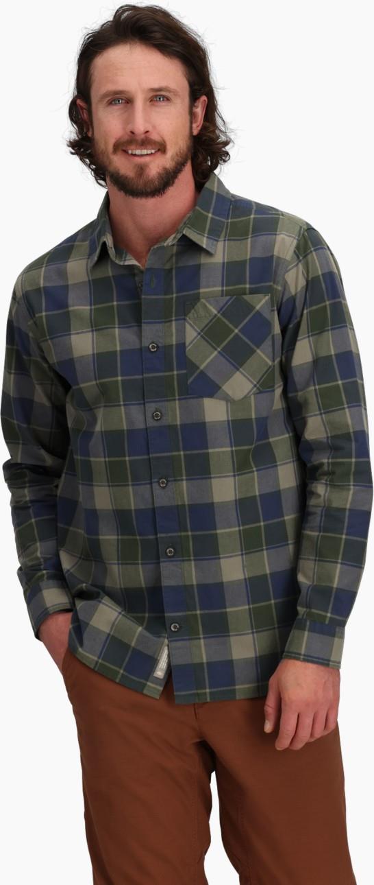 Tamarack LS - Mens - dusty olive canyon plaid 1