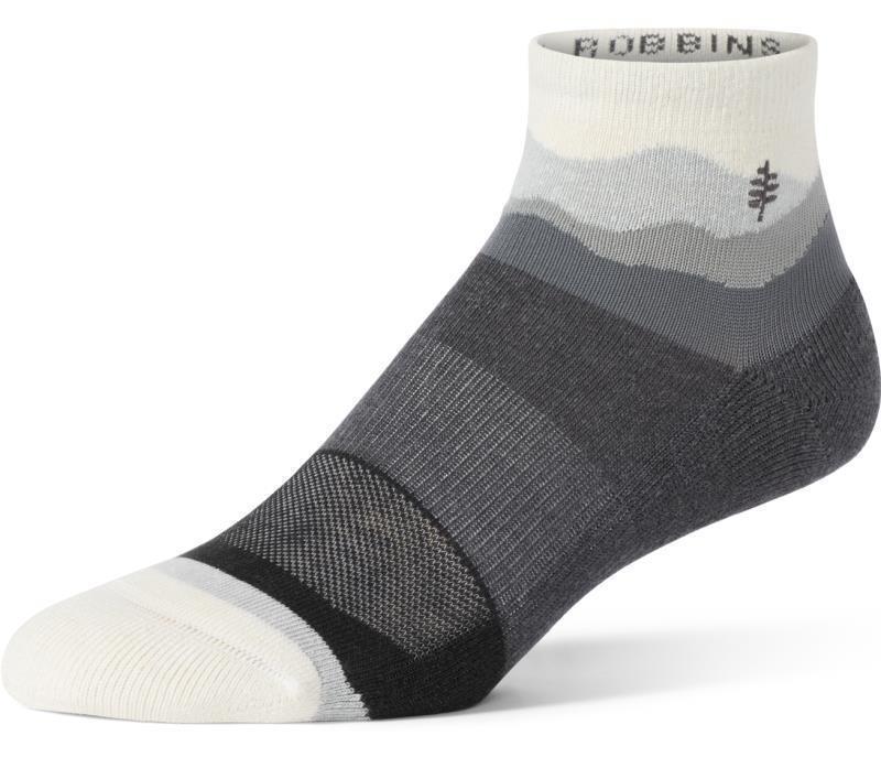 Treetech Quarter Pattern Socks - Jet Black 1