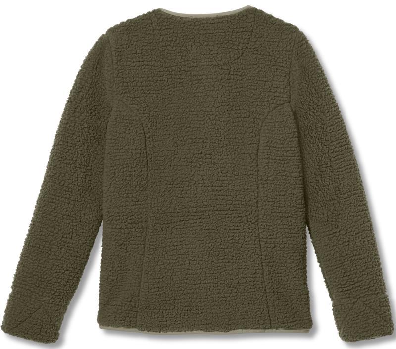 Urbanesque Sherpa Cardi - Womens - dark olive 1