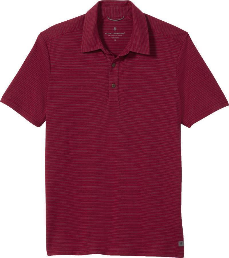 Vacationer Polo - Mens - Raspberry Stripe 1