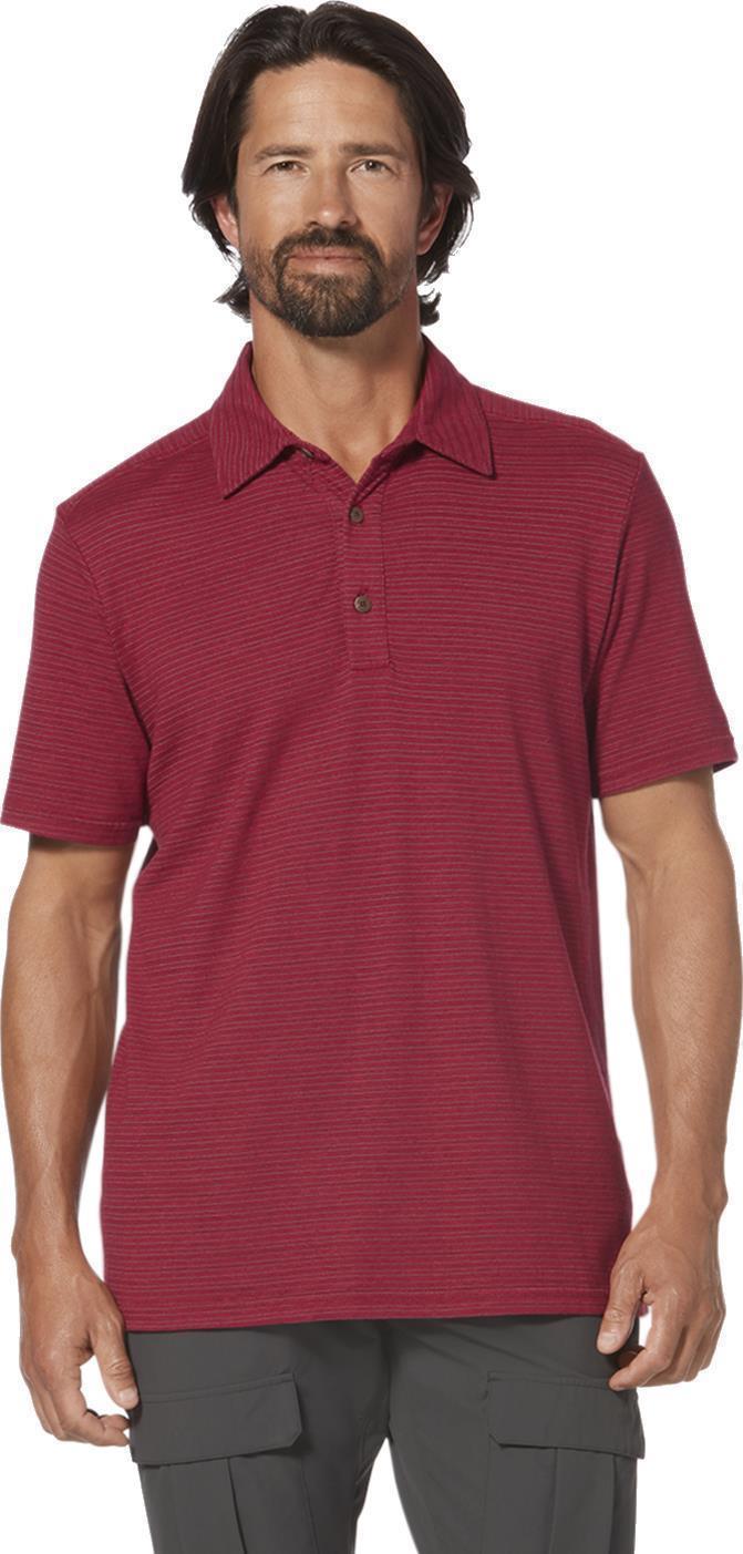 Vacationer Polo - Mens - Raspberry Stripe 3