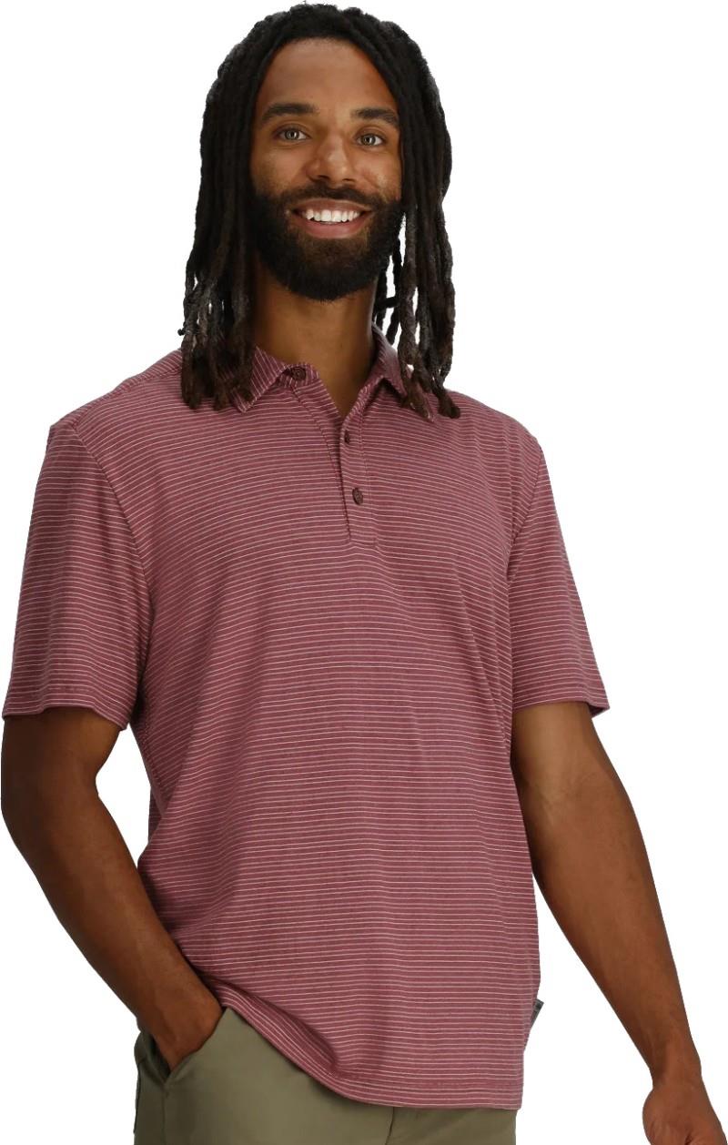 Vacationer Polo - Mens - wild rhubarb stripe 1