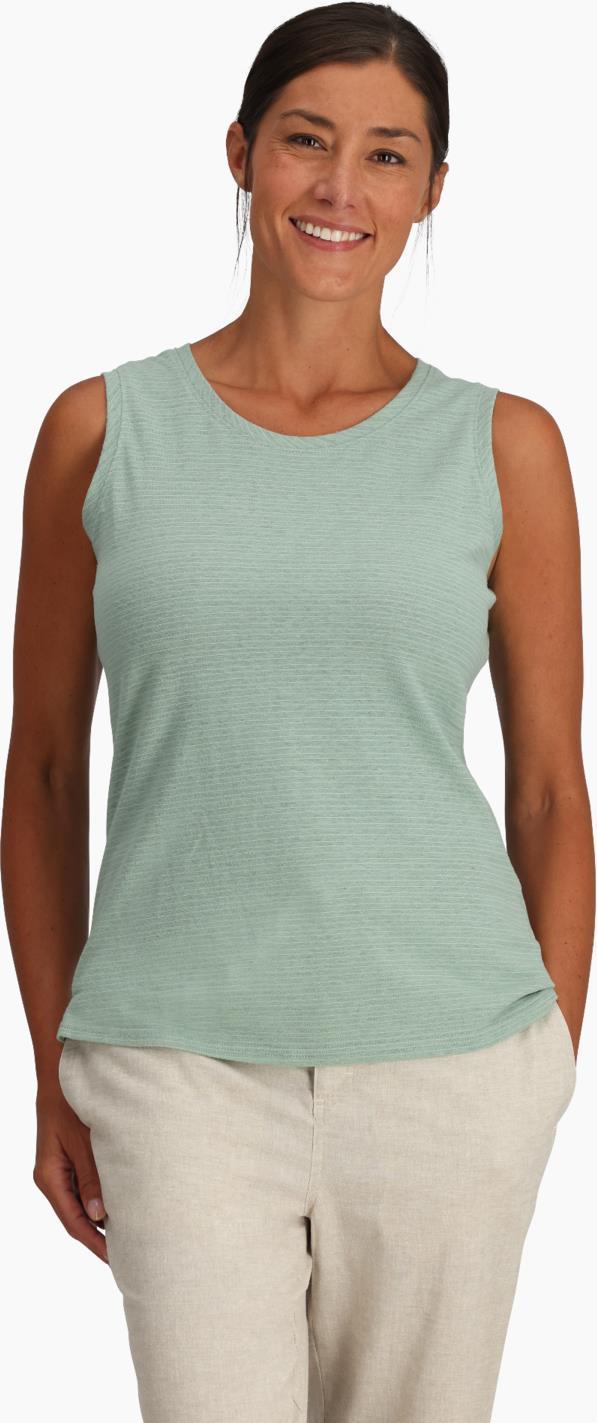 Vacationer Tank - Womens - Sage Leaf Stripe 2
