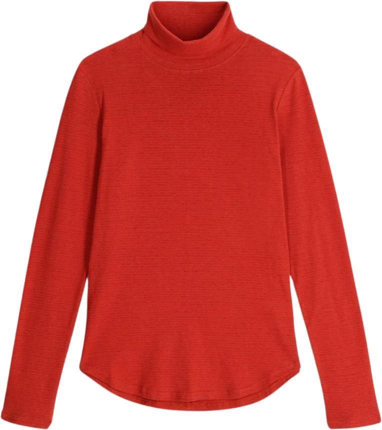 Vacationer Turtleneck LS - Womens - Redwood Stripe 1