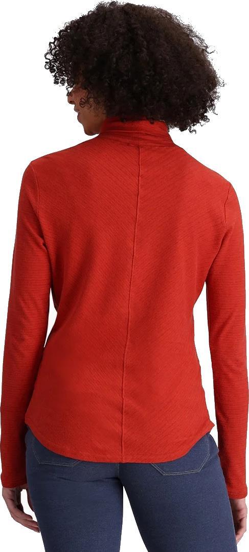 Vacationer Turtleneck LS - Womens - Redwood Stripe 3