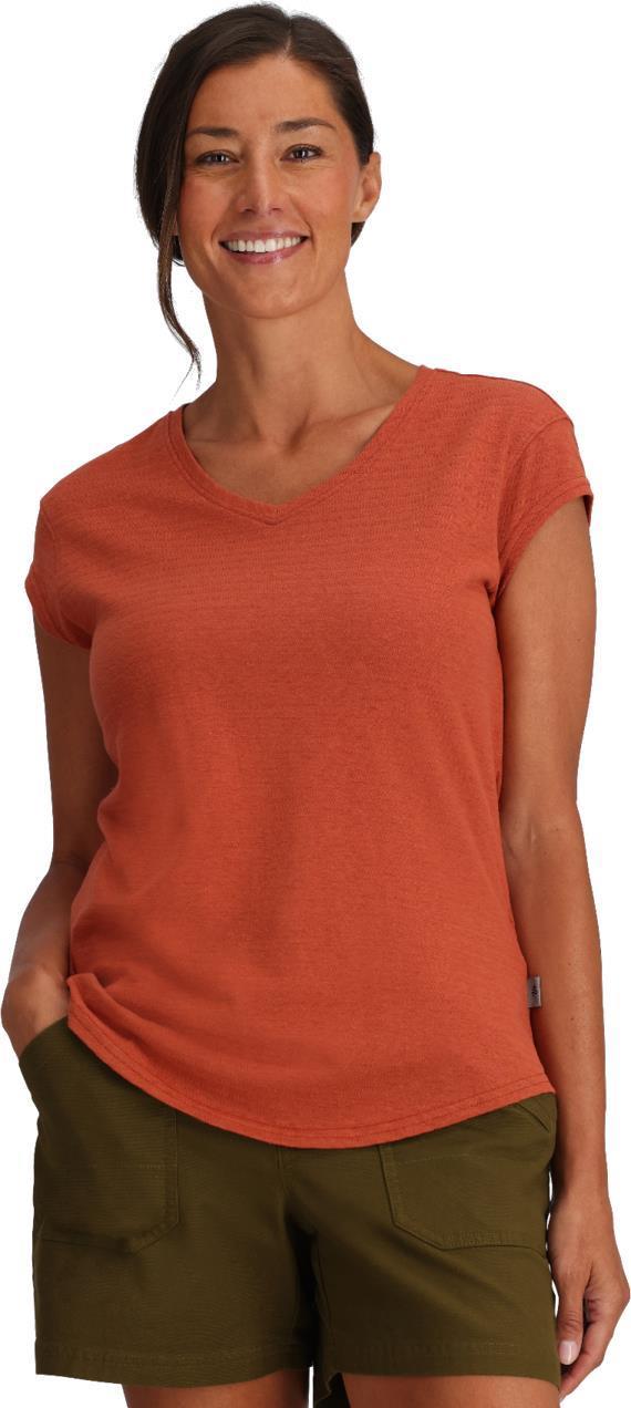 Vacationer V-Neck SS - Womens - Baked Clay 2