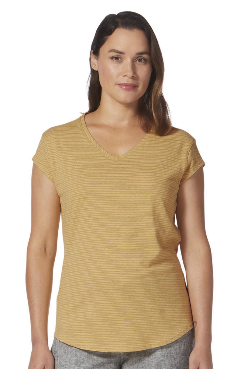 Vacationer V-Neck SS - Womens - Beach Stripe 2