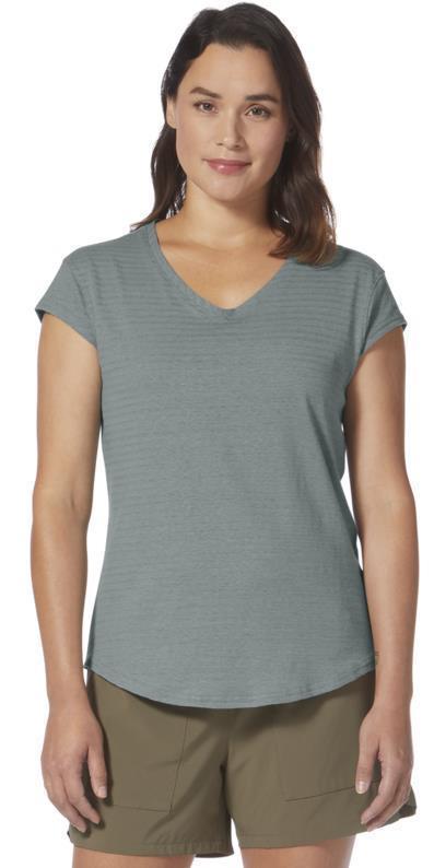 Vacationer V-Neck SS - Womens - Light Slate 2