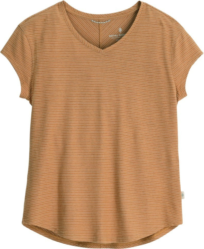 Vacationer V-Neck SS - Womens - lion stripe 1