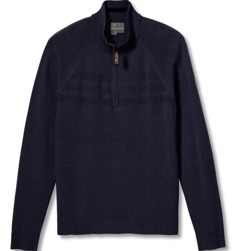 Ventour 1/4 Zip Sweater - Mens - naval 1