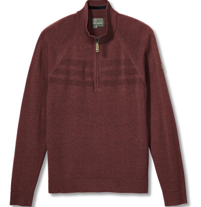 Ventour 1/4 Zip Sweater - Mens - red rock heather 1