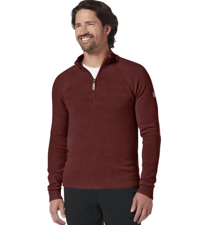 Ventour 1/4 Zip Sweater - Mens - red rock heather 1