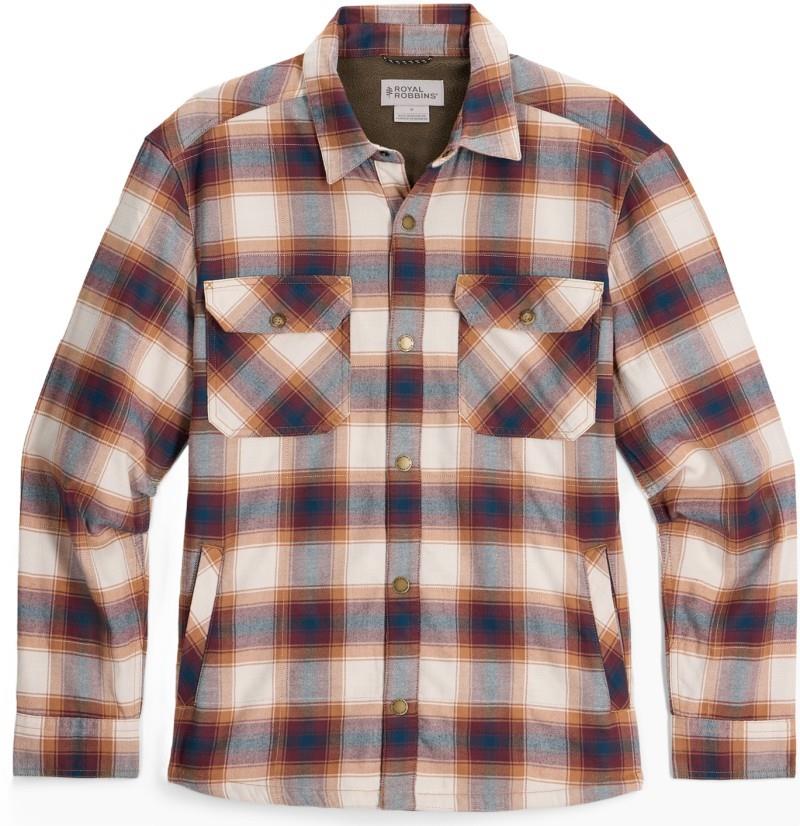 Vista Flannel Shacket - Mens - pecan grizzly plaid 1