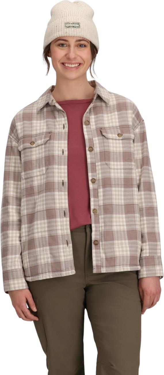 Vista Flannel Shacket - Womens - chalk antelope plaid 1