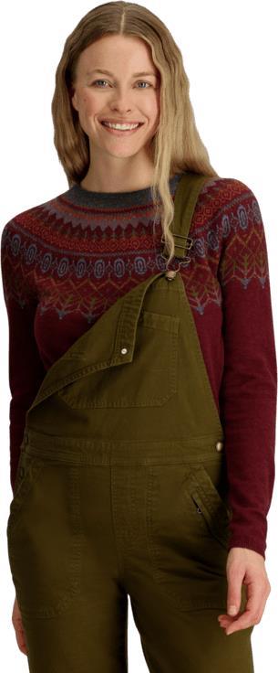 Westlands Fairisle Crew - Womens - Burnt Grape Mariposa Print 2