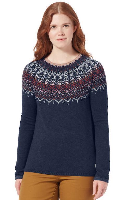 Westlands Fairisle Crew - Womens - Deep Blue 1