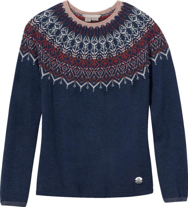 Westlands Fairisle Crew - Womens - Deep Blue 2