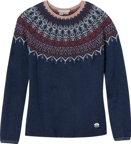 Westlands Fairisle Crew - Womens - Deep Blue 2