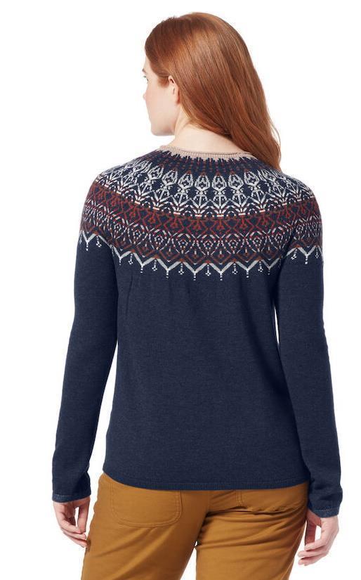 Westlands Fairisle Crew - Womens - Deep Blue 3