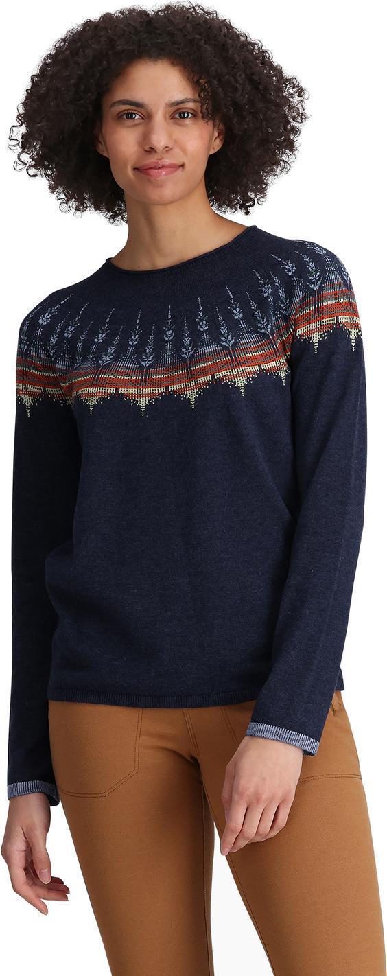 Westlands Fairisle Crew - Womens - Deep Blue Muir Print 2