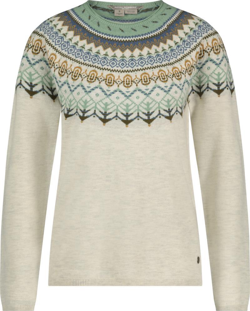 Westlands Fairisle Crew - Womens - Sand Dollar Mariposa Print 1