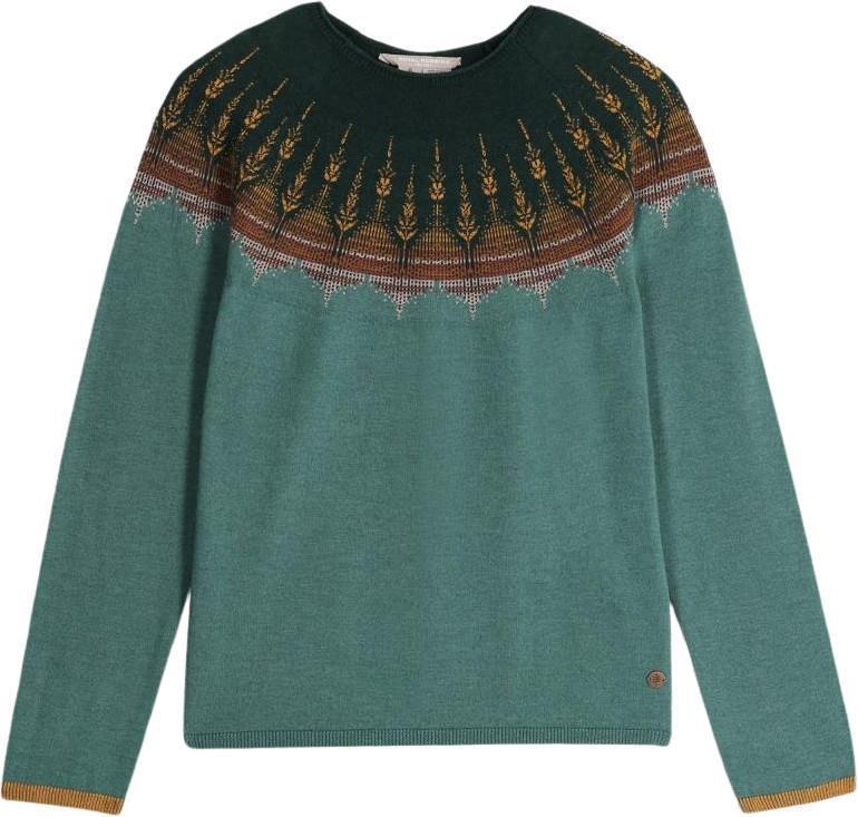 Westlands Fairisle Crew - Womens - Sea Pine Muir Print 1