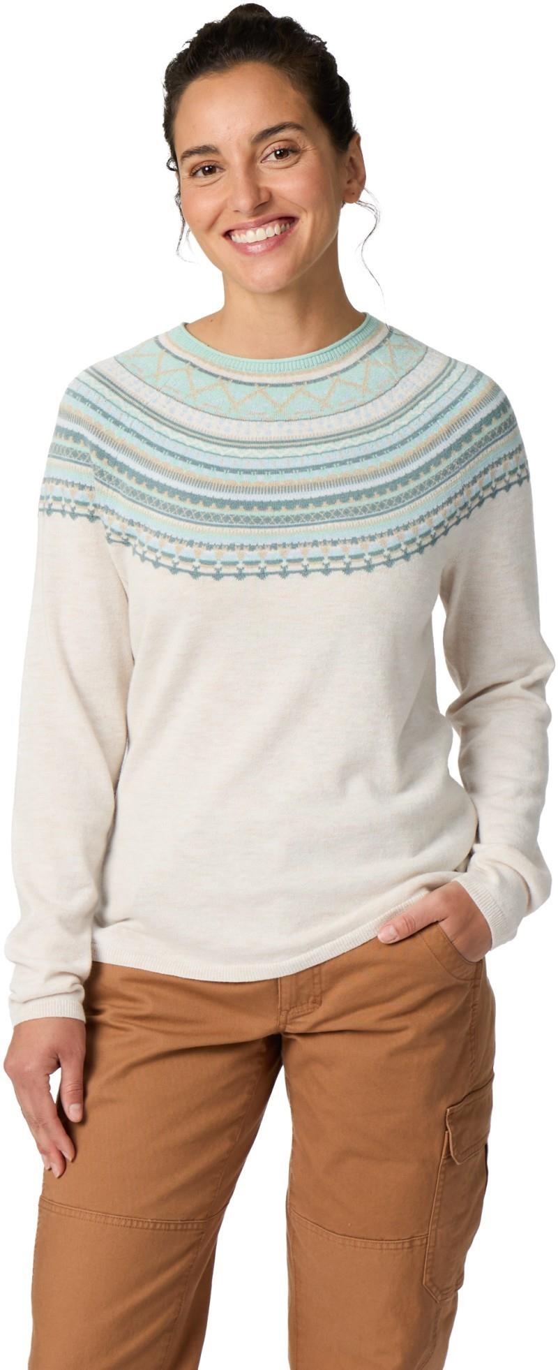 Westlands Fairisle Crew - Womens - chalk heather manzanita print 1