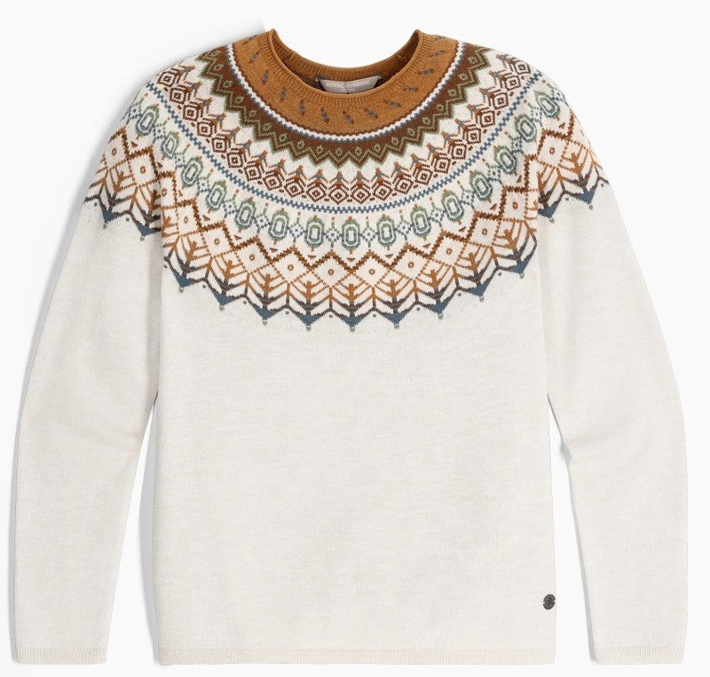 Westlands Fairisle Crew - Womens - chalk heather monarch print 1