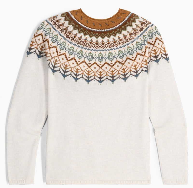 Westlands Fairisle Crew - Womens - chalk heather monarch print 1