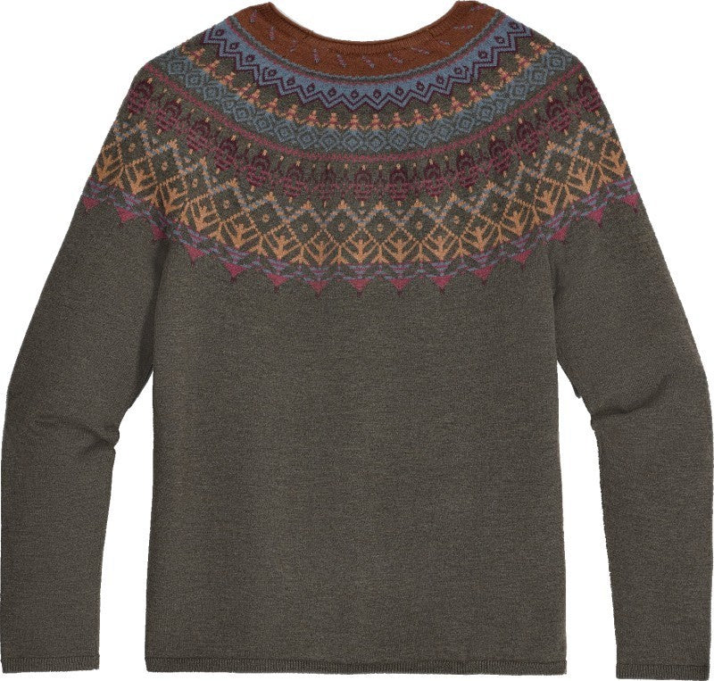 Westlands Fairisle Crew - Womens - everglade heather monarch print 1