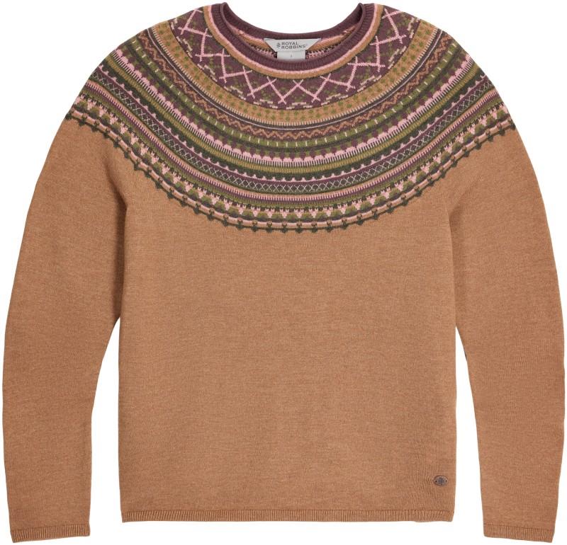 Westlands Fairisle Crew - Womens - tawny heather manzanita print 1